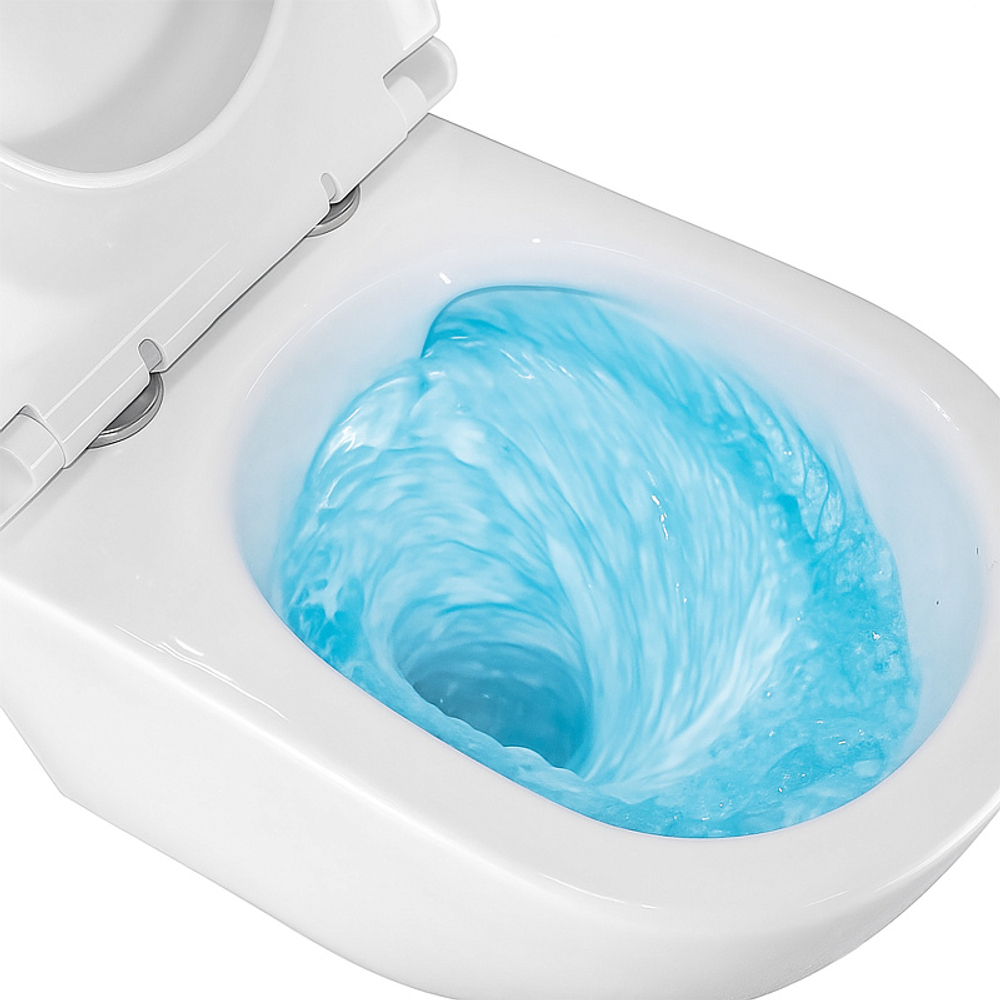 Унитаз подвесной Azario BONELLE 345х490х350 безободковый, смыв "Торнадо", с быстросъемным сиденьем микролифт (AZ-2801E)