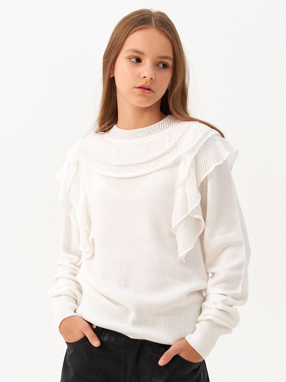 Джемпер для девочки AT1272 белый