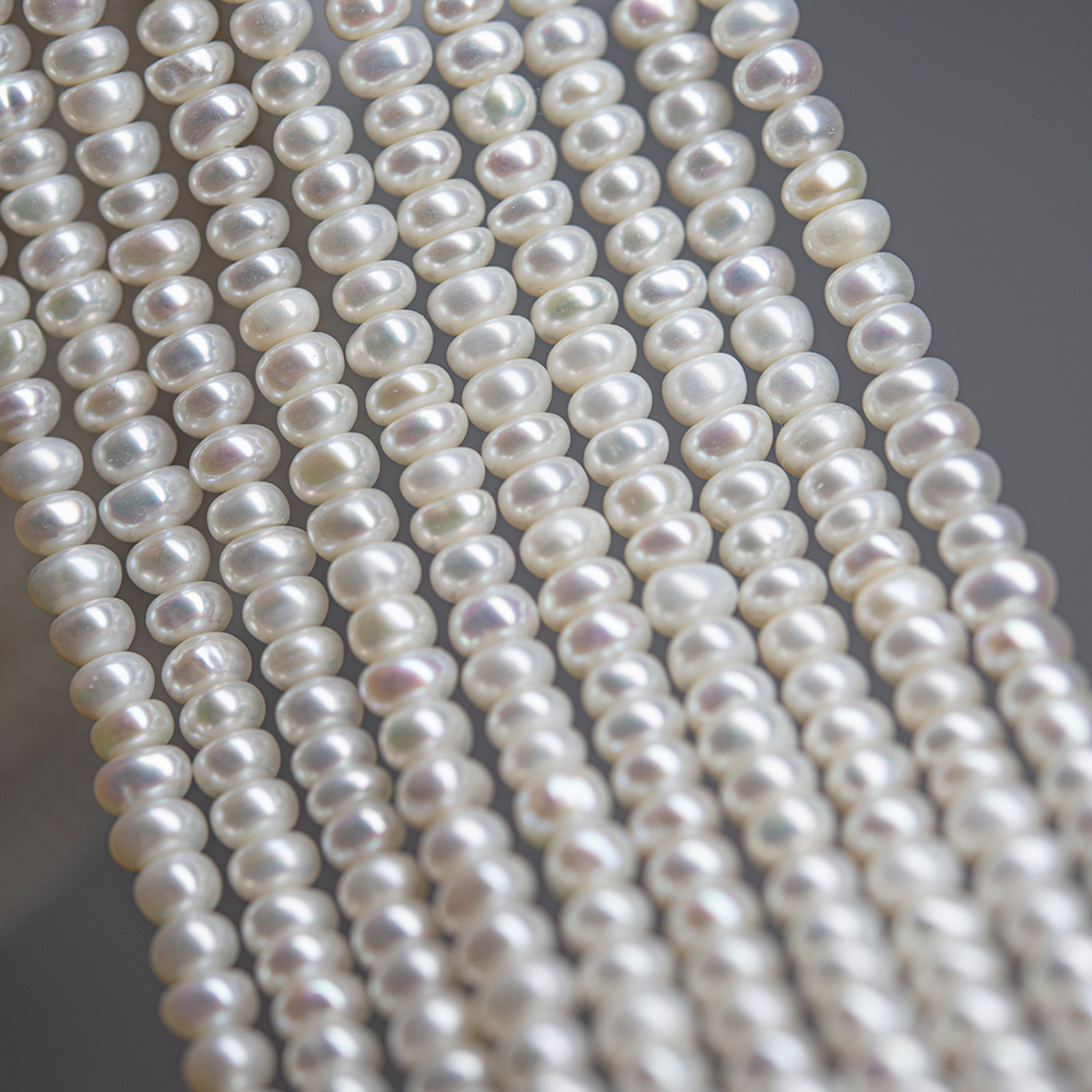 Жемчуг культивированный барочный речной "Кукуруза" A++ Grade, 2,5*5мм, белый