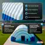 Ангар пневмокаркасный для спорта и мероприятий «Темп 2» 60х30х25 м — из ПВХ, синий