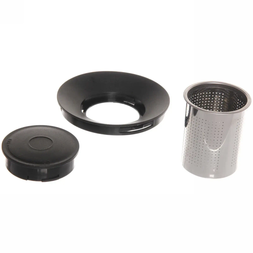 Чайник заварочный стеклянный 1000мл «Хай-Тек» с металлическим ситом и пластиковой крышкой Селфи