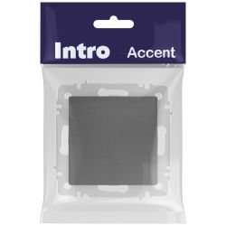 Переключатель Intro Accent 6-103-07 10А-250В IP20 СУ AL/CU графит