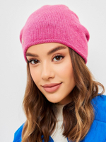 Шапка LACE удлиненная одинарная,с руликом с содержанием кашемира