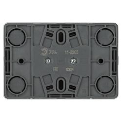 Розетка ЭРА Эксперт 11-2205-03 двойная с заземлением 2х2P+E Schuko IP20 16A-250В ОУ алюминий