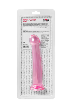 Нереалистичный фаллоимитатор Jelly Dildo L Toyfa Basic, TPE, розовый, 20 см