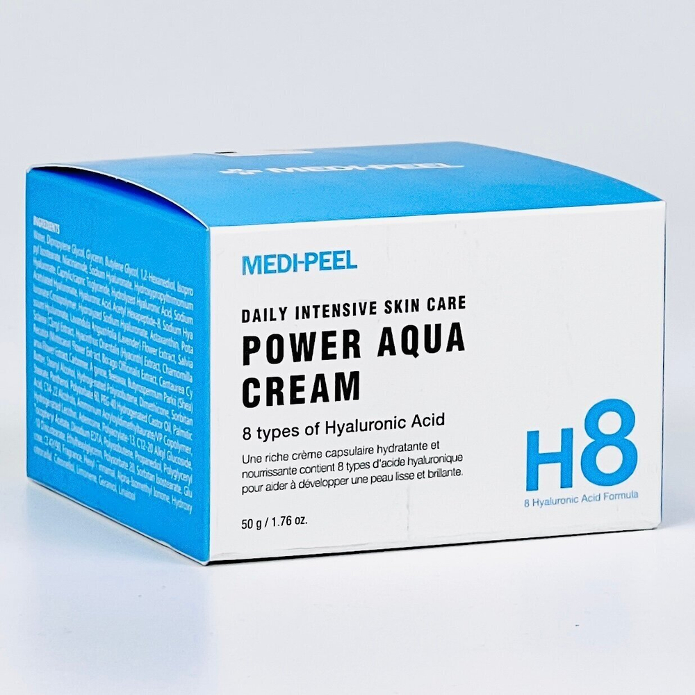 Лифтинг - крем с пептидными капсулами и комплексом гиалуроновых кислот Medi Peel  Power Aqua Cream50 мл.