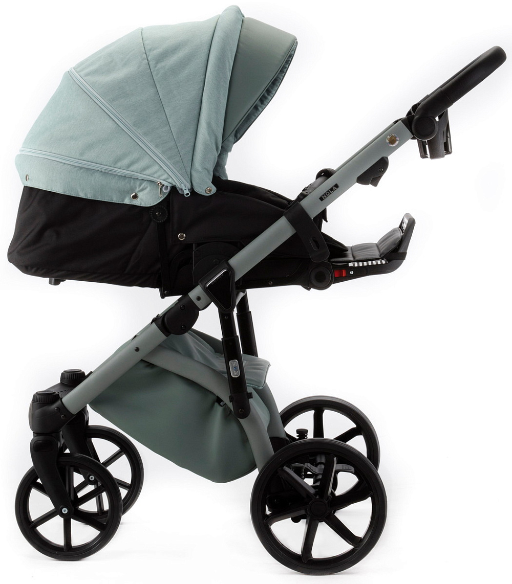 Детская коляска Adamex Nola Natura 3 в 1 N-8-MINT (МЯТА + МЯТА КОЖА)