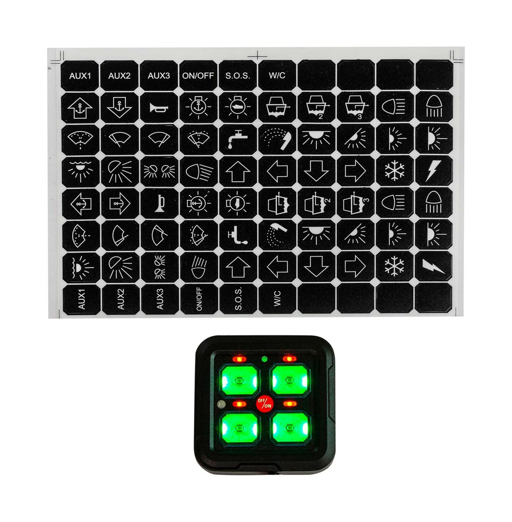 Панель управления (2 ряда, 4 кнопоки, RGB), Marine Rocket