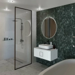 Тумба с раковиной LA FENICE Cubo Bianca 100 белая, столешница белая/ручка белая
