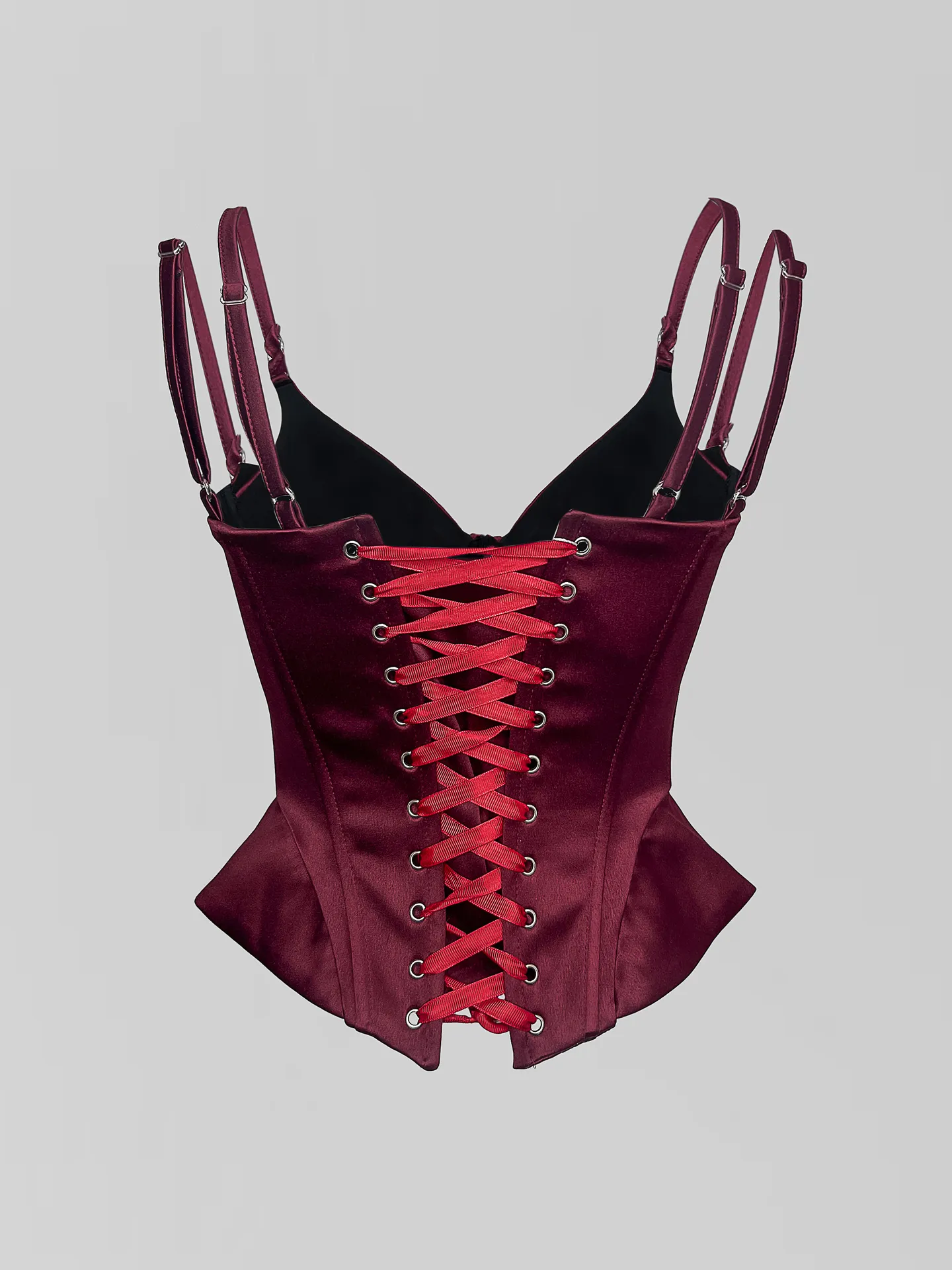 Корсет Agdali Brand атласный однотонный с двойными лямками