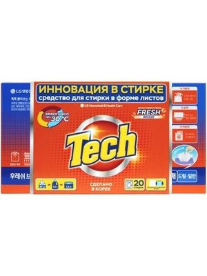 TECH Средство для стирки в листах fresh breeze 20 шт