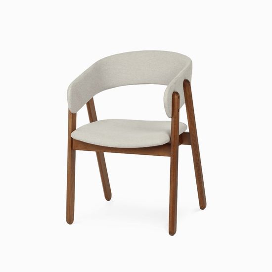 Стул Devlin Soft дерево и бежевая ткань 