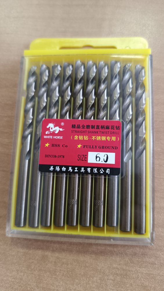 Сверло ф6,0х93/52 DIN338 HSSCo5 ADK101811-060