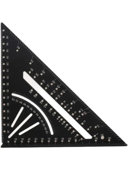 Линейка угольник Свенсона 180 мм черный, алюминий