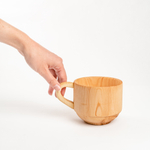 Деревянная большая кружка из кедра для напитков 400 мл. C72