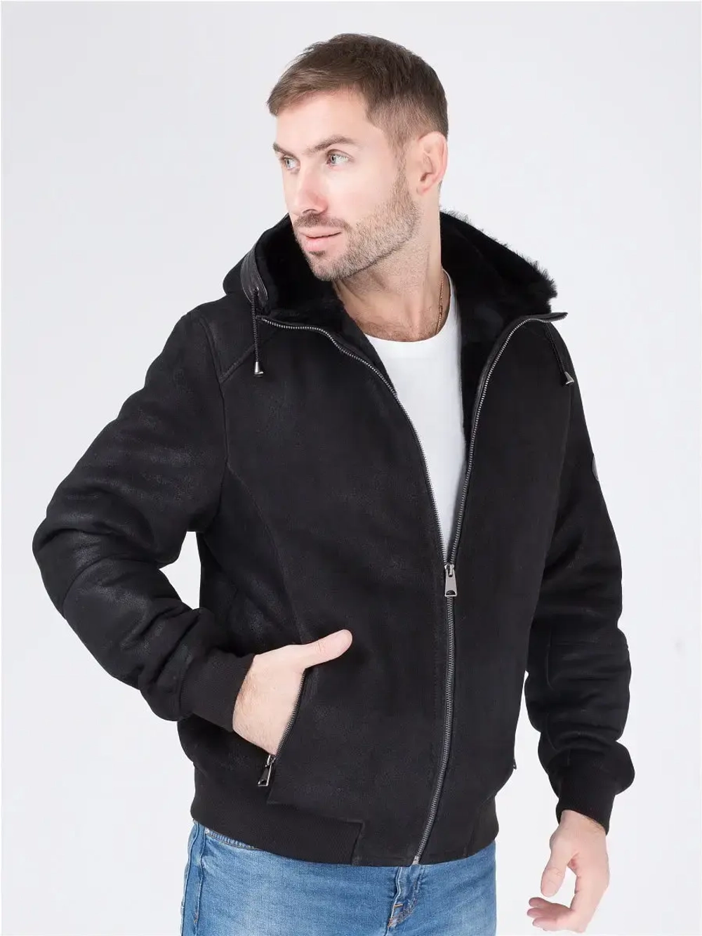 Мужская дубленка/натуральная из овчины/Турция