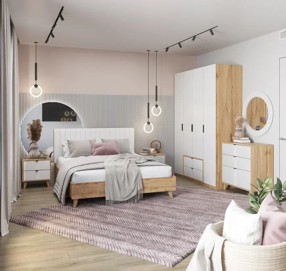 Комод Woodville Лорена дуб вотан, белый