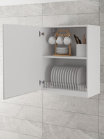 Шкаф навесной, 60х32х75, Севилья, кухонный модуль, для сушки посуды, кухонный гарнитур, в ванну и кухню, белый, Dipriz