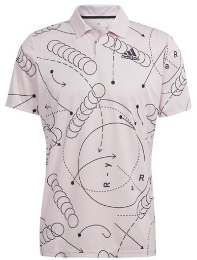 Мужское теннисное поло Adidas Club Graph Polo - clear pink