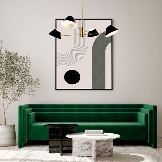 SLE1253-353-04 Светильник подвесной Латунь/Белый E14 4*60W NORBI