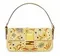 Сумка Fendi из жаккарда с узором FF Vertigo и вышивкой желтый