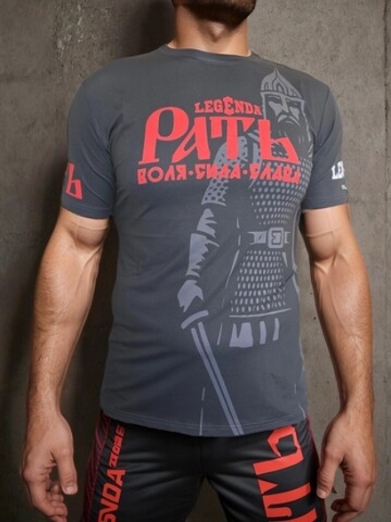 Футболка тренировочная LEGENDA Рать с коротким рукавом,черная
