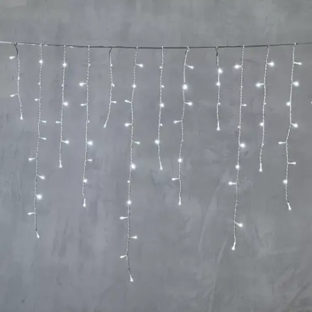 Светодиодная бахрома 5*0,9 м., 348 белых LED ламп, силиконовый прозрачный провод, Beauty Led (ECC348-10-2W)