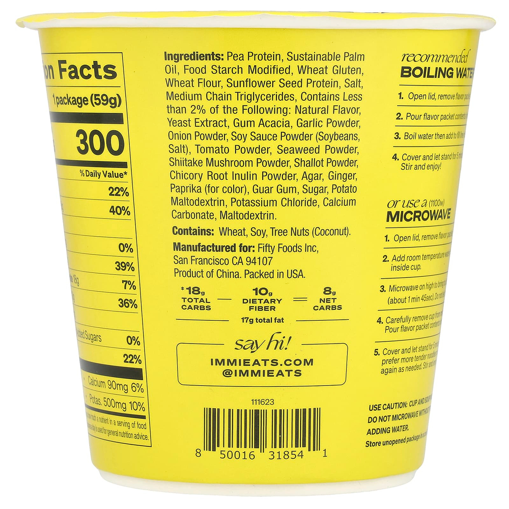 Immi, Cup Ramen Soup, тонкоцу из жареной свинины, 59 г (2 унции)