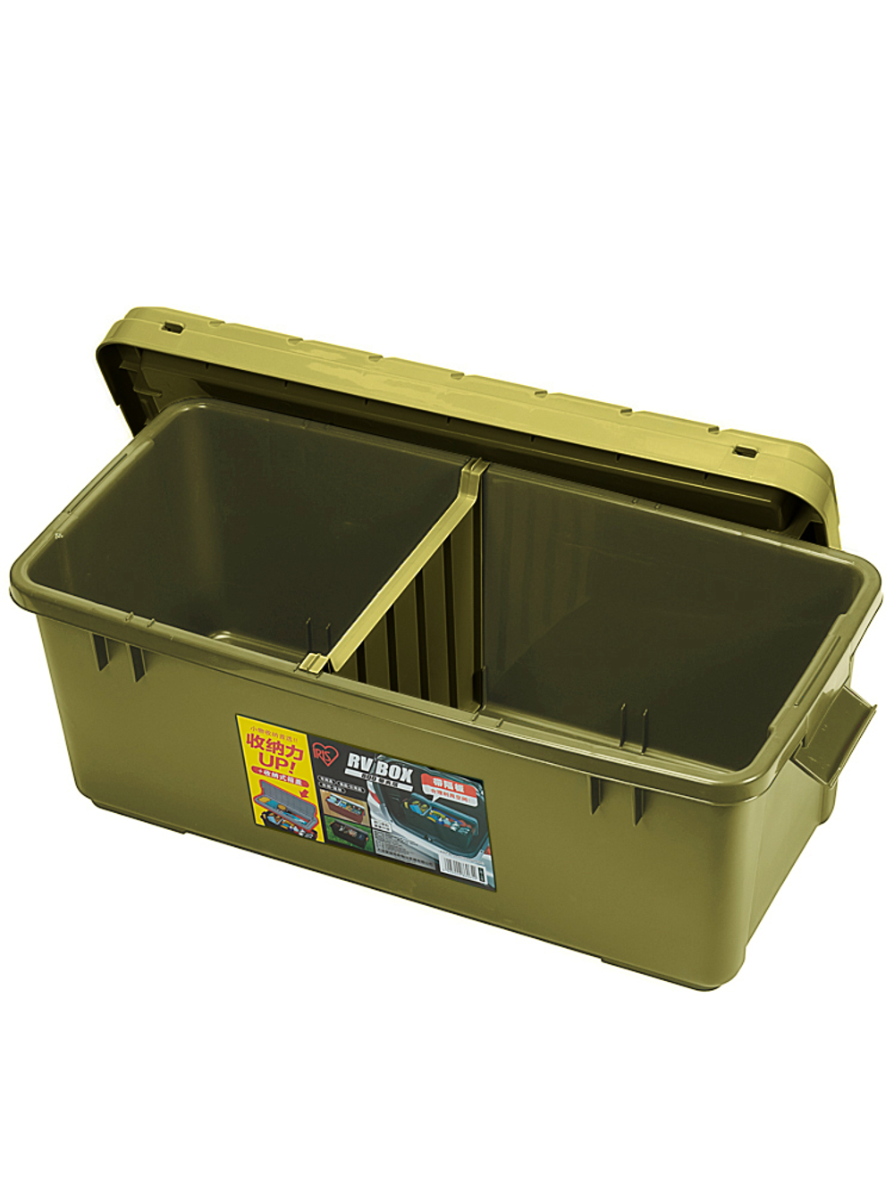 Ящик экспедиционный IRIS RV BOX 800 c двойной разделенной крышкой 78,5x37x32,5 см хаки