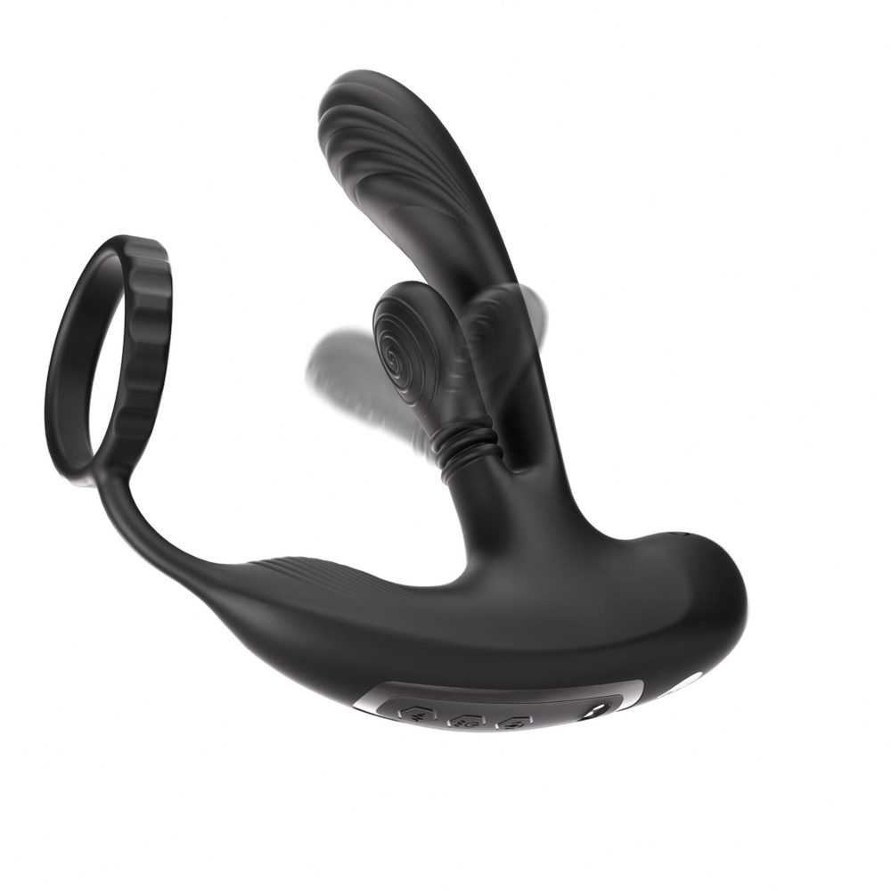 Черный инновационный масcажер простаты Hero с технологией массажа на 360 градусов (Цвет: черный)