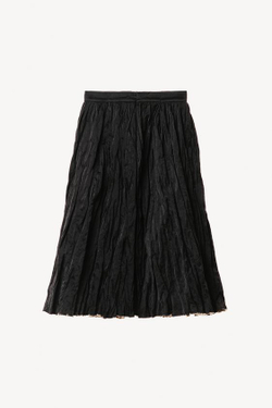 ZARA X WILLY CHAVARRIA ЮБКА МИДИ В СКЛАДКУ, ТЕМНО-СИНИЙ