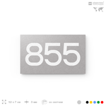 Номер на дверь 855, табличка на дверь для офиса, квартиры, кабинета, аудитории, склада, серая 120х70 мм, Айдентика Технолоджи