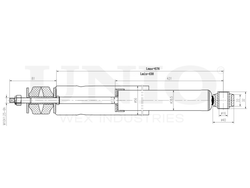 Амортизатор газовый задней подвески UNIO SAB-10405