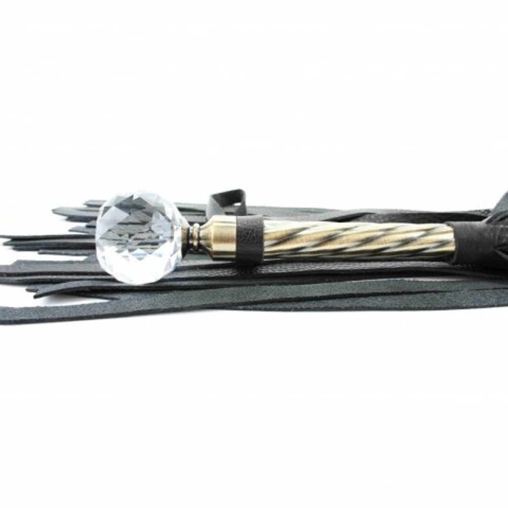 Плеть эксклюзивная BDSM Арсенал с металлической ручкой