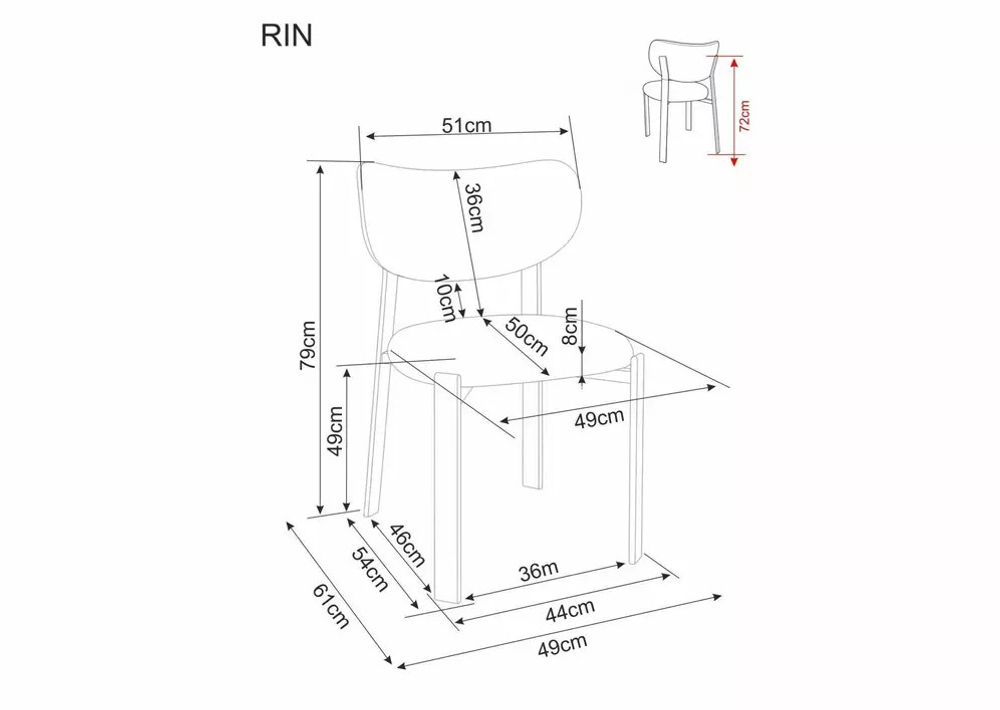 Стул SIGNAL RIN D t.253 бежевый/орех