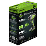 Винтоверт ударный акк. Greenworks GD24ID3, 24V, б/щет, 0-2800об/мин, 4000уд/мин, HEX 1/4, 300Нм, 3 режима,1x2Ач,ЗУ,кор (3802807CUA)