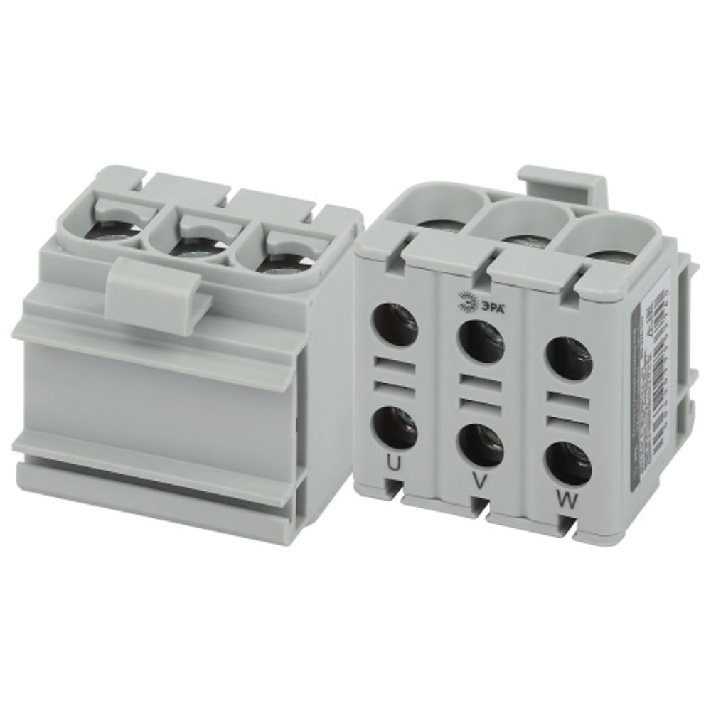 Клемма силовая вводная КСВ ЭРА NO-224-143 тройная (KE61.03) 6-50 мм2 серая L | Клеммы силовые вводные КСВ, КВМ
