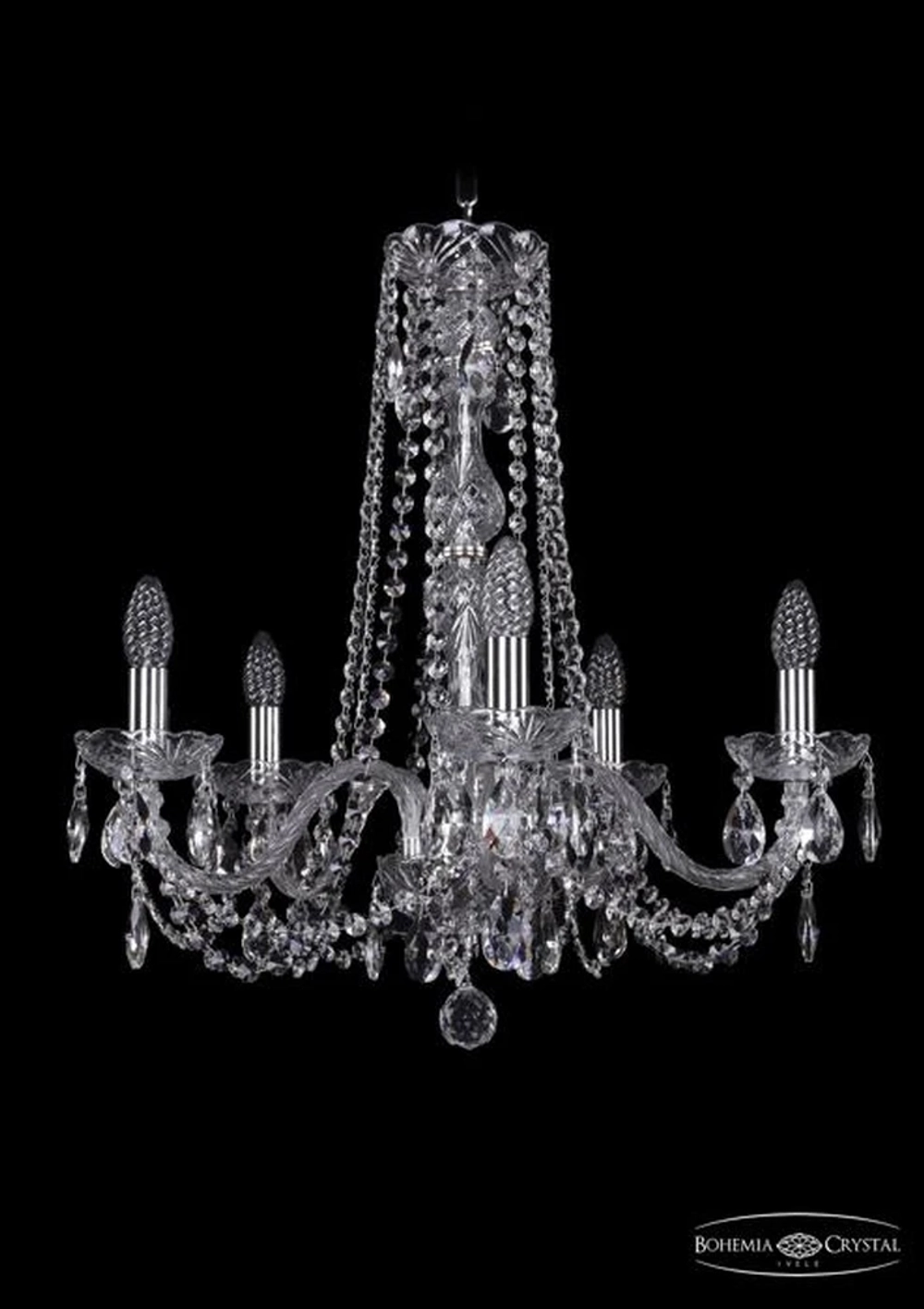 Подвесная люстра Bohemia Ivele 1402/5/195/h-58/Ni