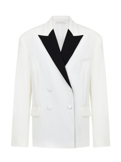 Жакет Loran с черным воротом, молочный