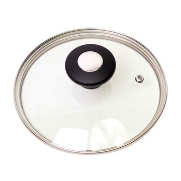 Крышка стеклянная 16 см. универсальная Kamille КМ 0810 с металлическим ободком