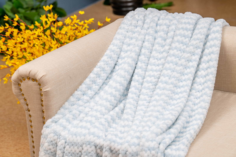 Плед 160х220 Sofi De MarkO Гринда голубой