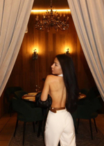 Open-Back Jumpsuit “sovest imei”, White Open-Back Jumpsuit “sovest imei”, White