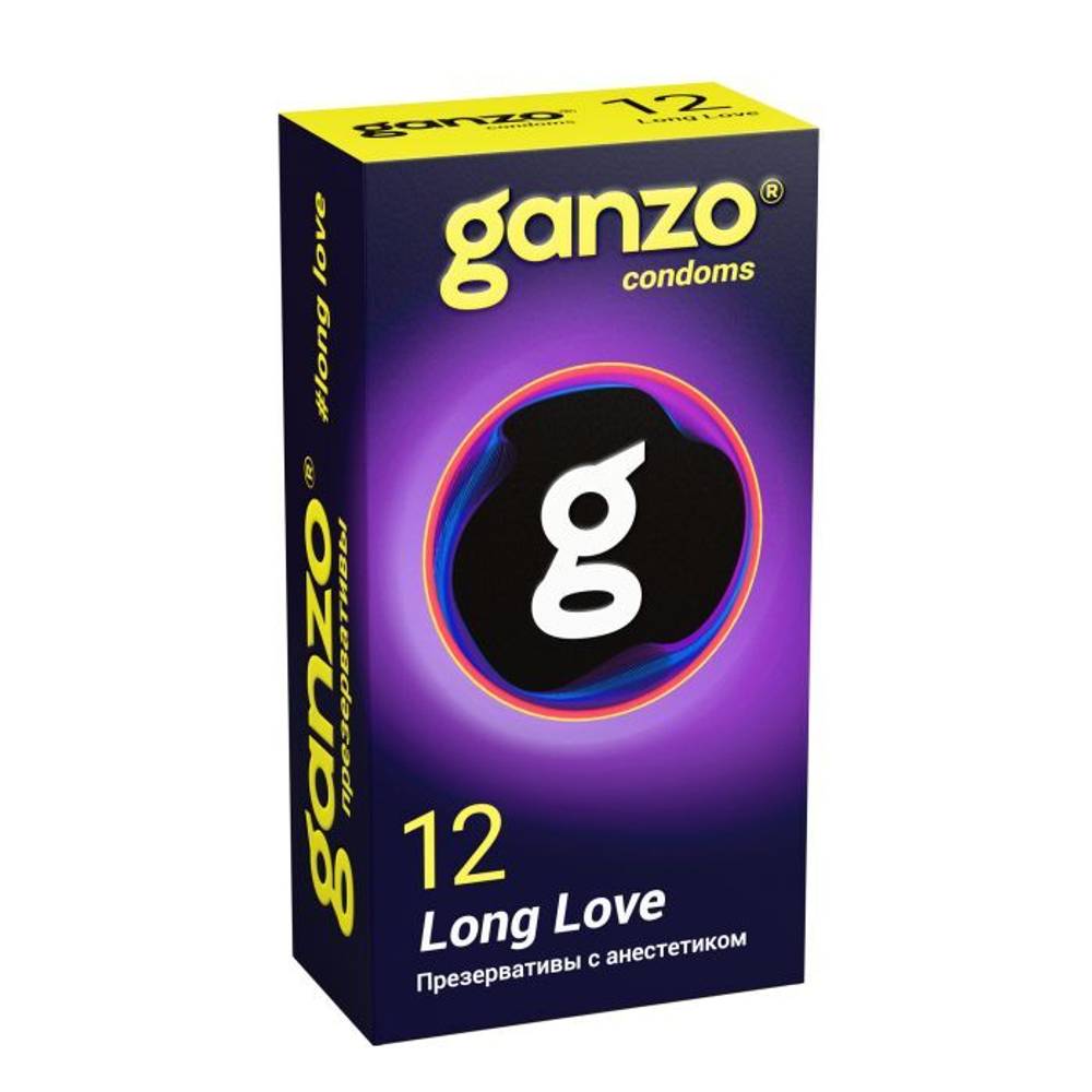 Презервативы с анестетиком для продления удовольствия Ganzo Long Love - 12 шт.