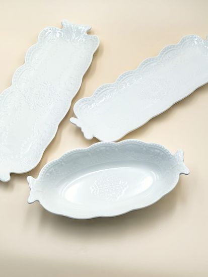 Блюдо сервировочное прямоугольное 31х18х3 см.