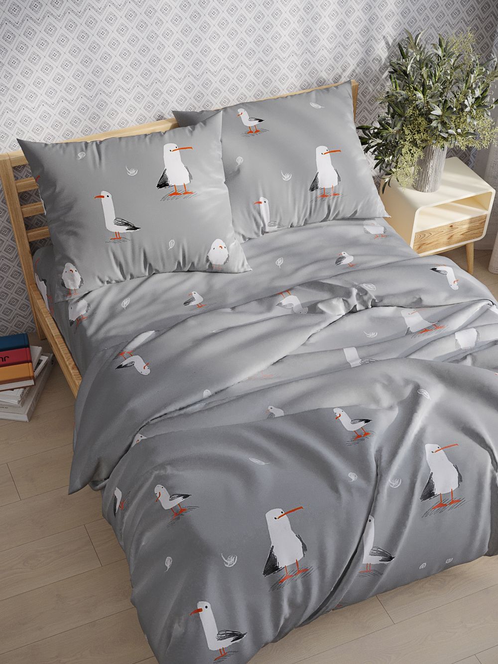 Простынь  перкаль Сказка "Морская птица" 200x215 см