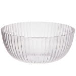 Салатник пластиковый «Мадлен» 25*10,5см ромашка, прозрачный