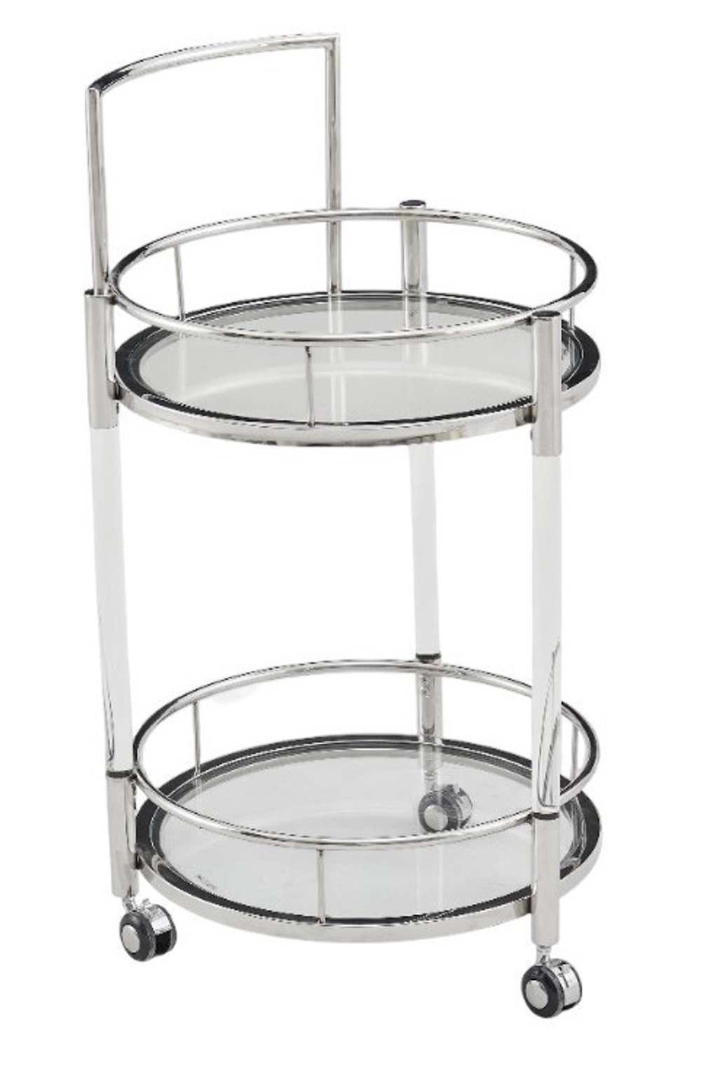 Столик сервировочный Ist Casa Моника, 54х88 см, акрил, серебро