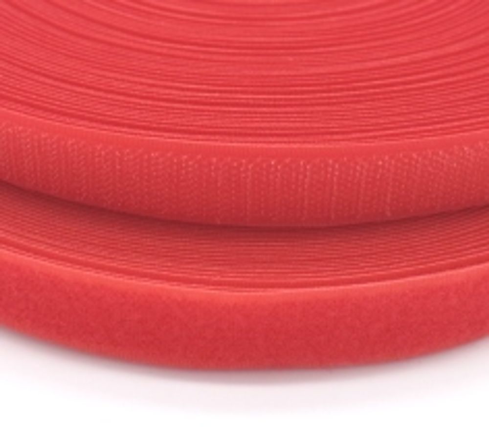 Велкро/липучка комплект, ш. 2,5 см, красный