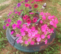 Садовый цветник Горка малая с вазонами 750+300, высота 500