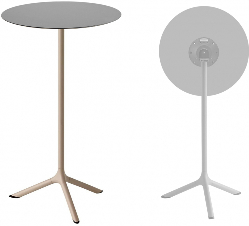 Стол ламинированный барный складной Scab Design Tripe Folding, тортора, светло-серый